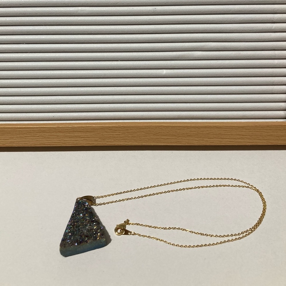 Rainbow druzy necklace